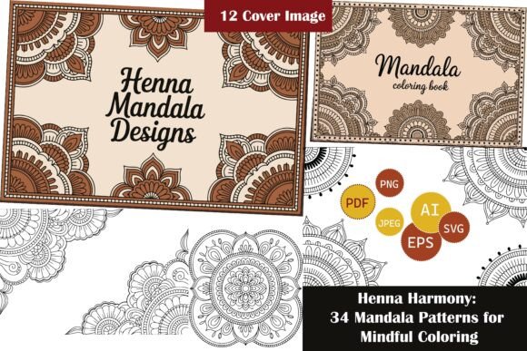 Download 34 Henna Mandala Coloring Pages - Coloring page Collection