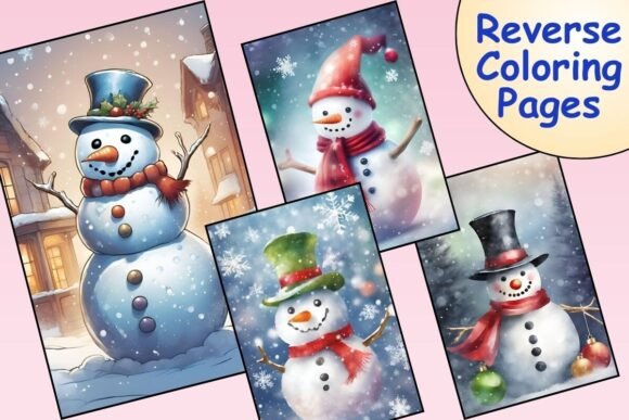 Download Snowman Reverse Coloring Pages - Coloring page Collection