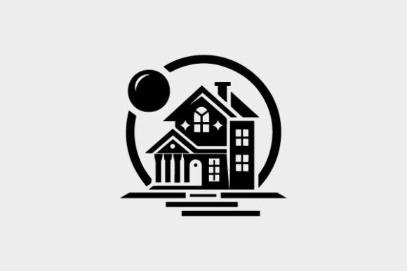 Download House Icon Coloring Page Black and White - Coloring page Collection