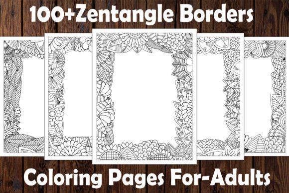 Download 100 Zentangle Borders Coloring Pages - Coloring page Collection