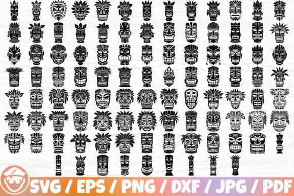 Download Tiki Mask / Tribal Head X100 BUNDLE - Tribal Collection