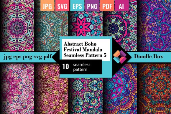 Download Abstract Boho Festival Mandala Pattern 5 - Premium Resources