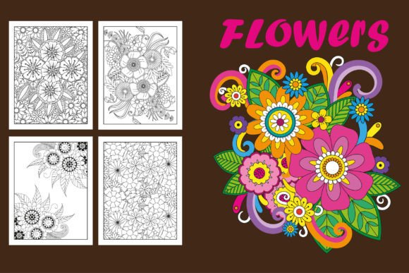Download Flowers Coloring Pages &amp; Books Adults - Coloring page Collection