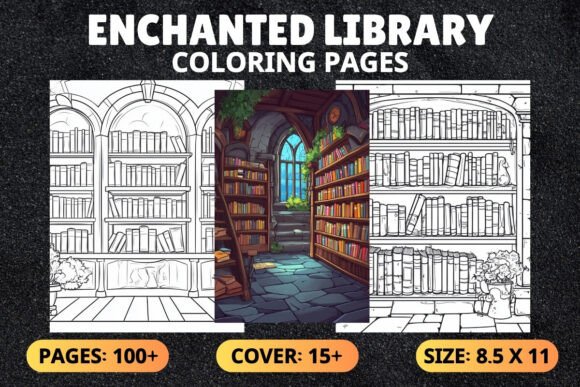 Download 100+ Enchanted Library Coloring Pages - Coloring page Collection