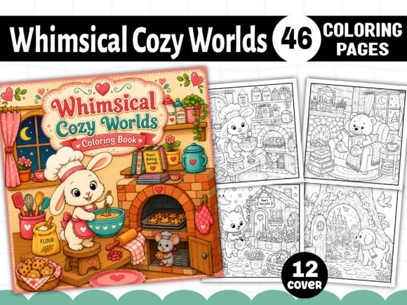 Download Whimsical Cozy Worlds Coloring Pages - Coloring page Collection