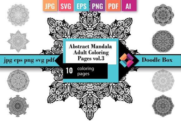 Download Abstract Mandala Coloring Pages Vol.3 - Coloring page Collection