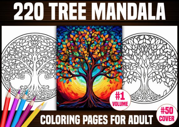 Download 220 Tree Mandala Coloring Pages - KDP - Coloring page Collection