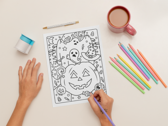 Download Halloween Coloring Page for Adults #1 - Coloring page Collection