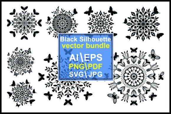 Download Silhouette Mandala Patterns Butterflies - Mandala pattern Collection
