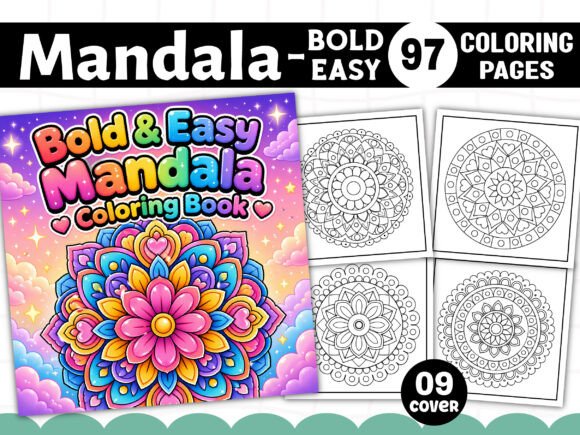 Download Bold and Easy Mandala Coloring Pages - Coloring page Collection