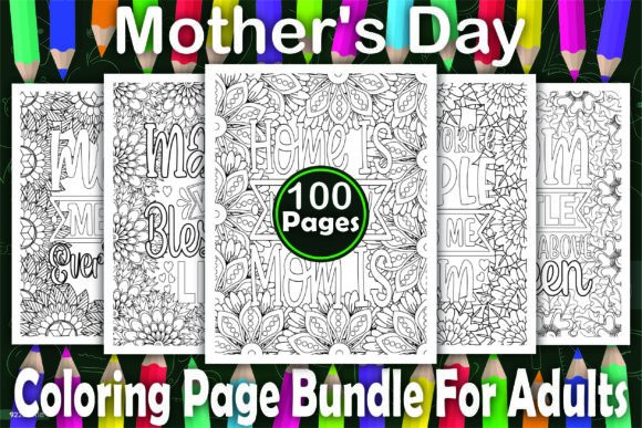Download 100 Mother's Day Coloring Pages -KDP - Coloring page Collection