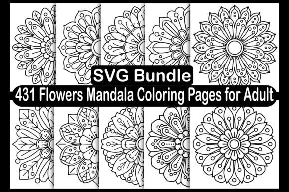 Download Flowers Mandala Coloring Pages for Adult - Coloring page Collection
