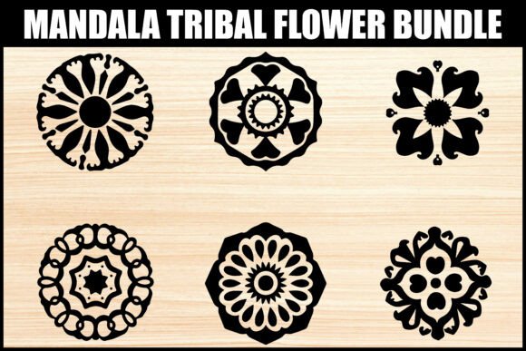 Download Elegant Tribal Mandala Flower Set - Tribal Collection