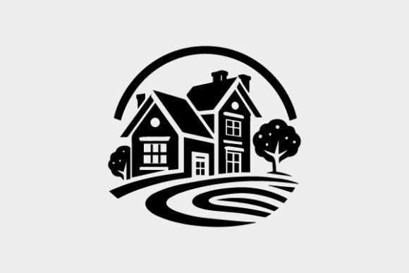Download House Icon Coloring Page Black and White - Coloring page Collection