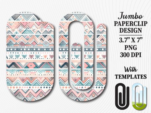 Download Boho Tribal Pattern Jumbo Paperclip PNG - Tribal Collection