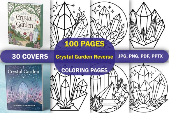 Download Crystal Garden Reverse Coloring Pages - Coloring page Collection