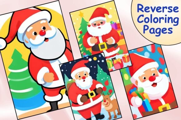Download Santa Claus Reverse Coloring Pages - Coloring page Collection